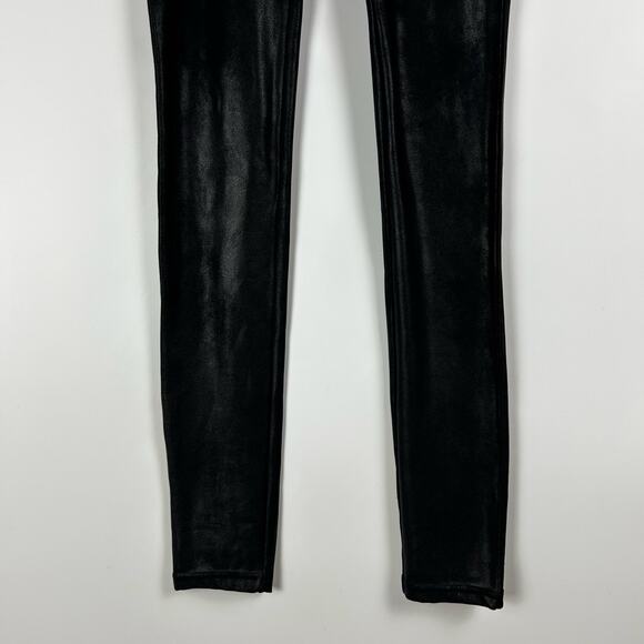 Spanx SPANXshape™ Faux Leather Leggings Black Slimming Power Waist Womens Size S - Picture 5 of 10